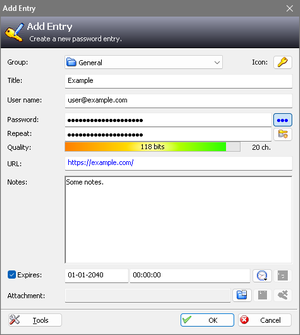 Add Entry Screenshot