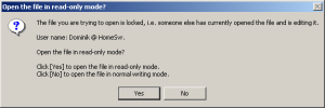 Read-Only Mode Screenshot 2000